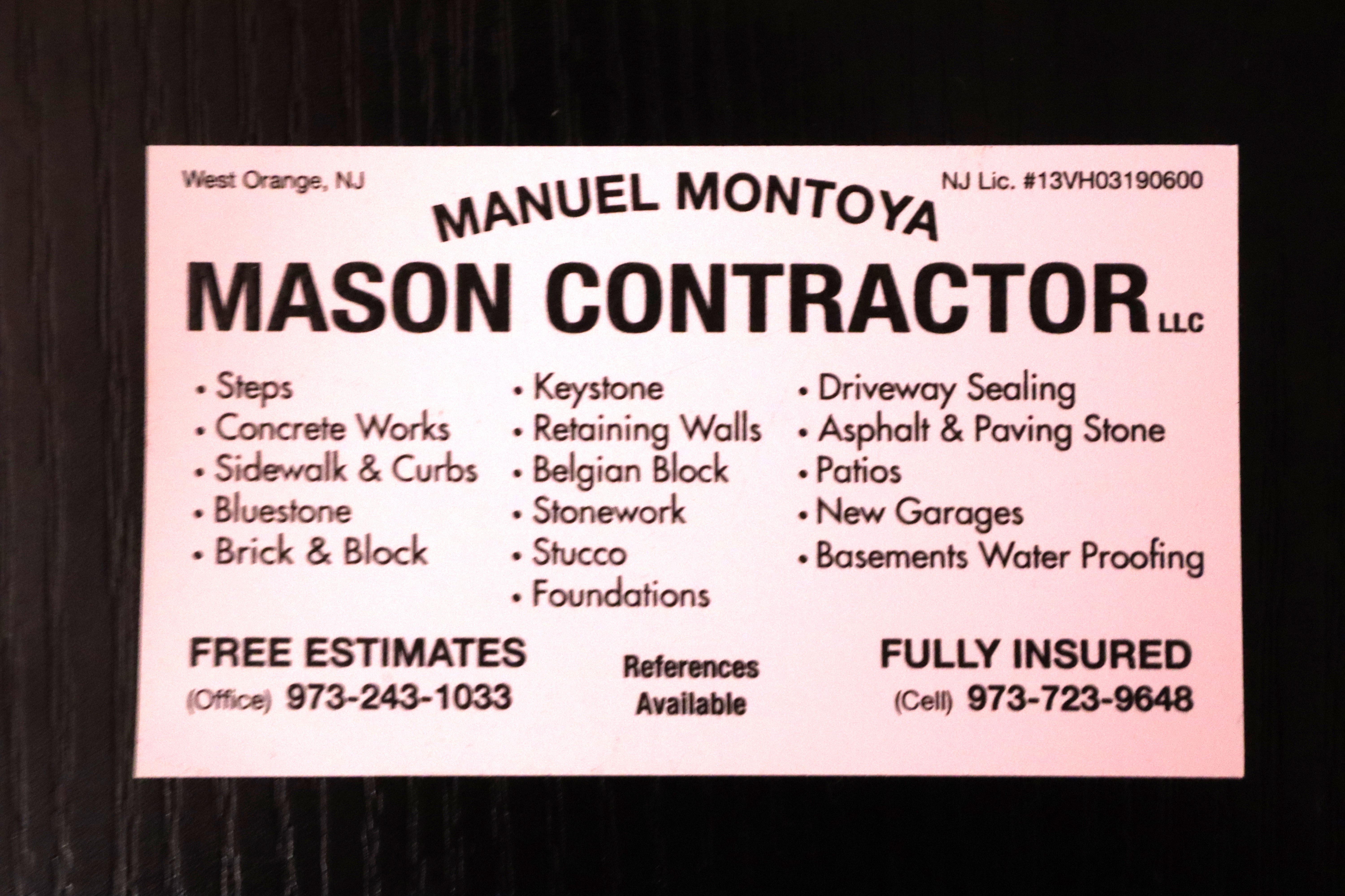Previous business card